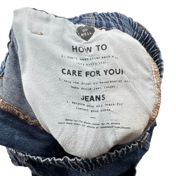 Madewell Pull On Elastic Waist Morningside Dark Wash Balloon Jeans - Picture 14 of 14